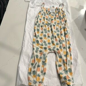 Posh Peanut Girls' McGuire Smocked Pineapple Jumpsuit 18-24 months NWT